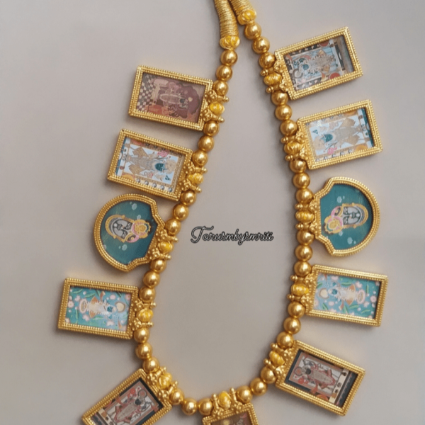 SHREE NATHJI Photo Frame Silver Necklace