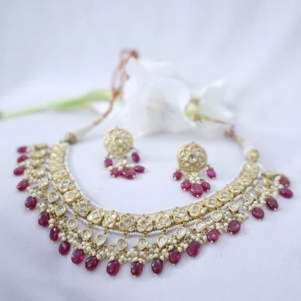 gold necklace, 24 karat gold necklace, thappa gold necklace, meenakari gold necklace