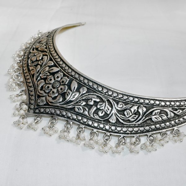 silver necklace set