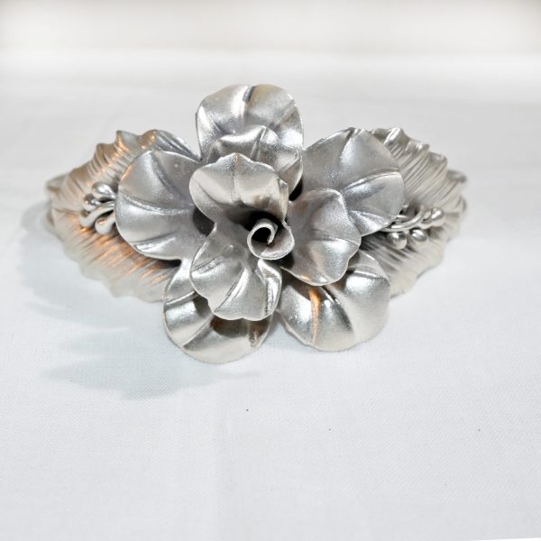 silver bracelet, cuff bracelet, floral bracelet, unique bracelet, bangles, adjustable bracelet, bracelet for women